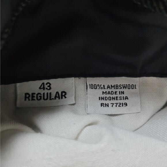 Joseph & Feiss Blazer Jacket 43R Black Gray Herringbone Lambswool Work Office - Picture 11 of 11